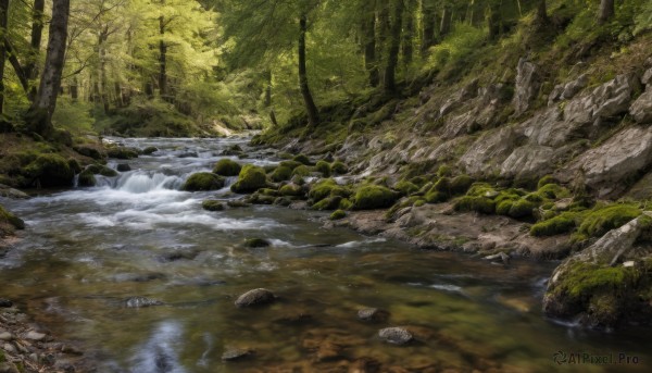 A delightful capture of a waterfall within day