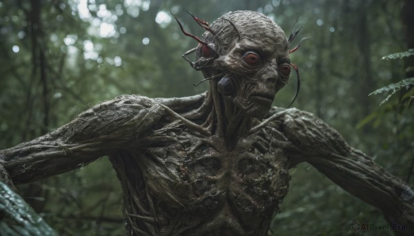 A stunning view of a alien in dynamic scene