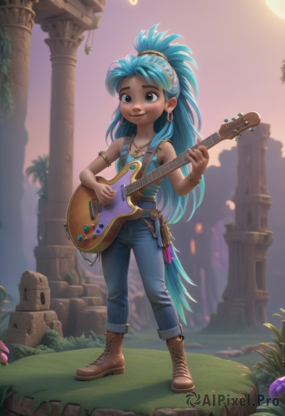 A child showcased in a vivid outdoors