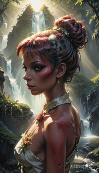 A female surrounded by a captivating outdoors