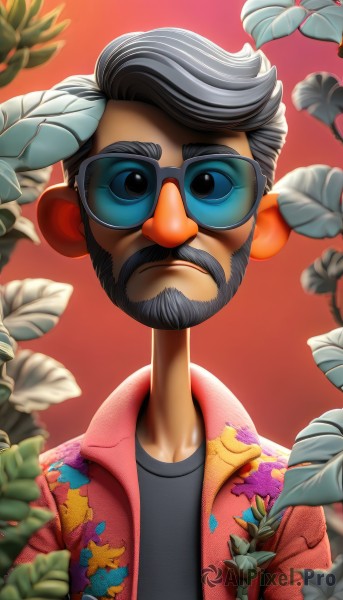 Image of a male in a vibrant dynamic scene