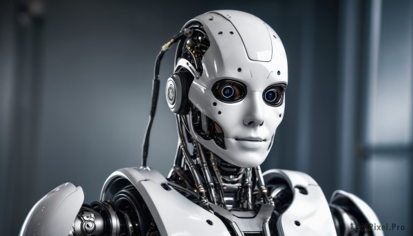 A graceful view of a cyborg in dynamic scene
