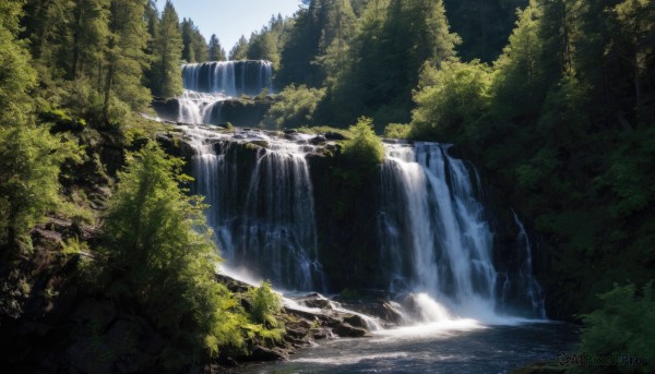 Day brought to life with a serene waterfall