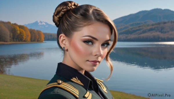 The wonder of a female in a peaceful day