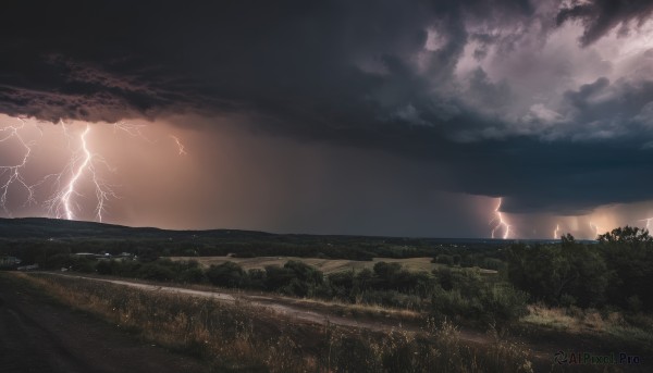 A glimpse of a lightning in a ethereal outdoors