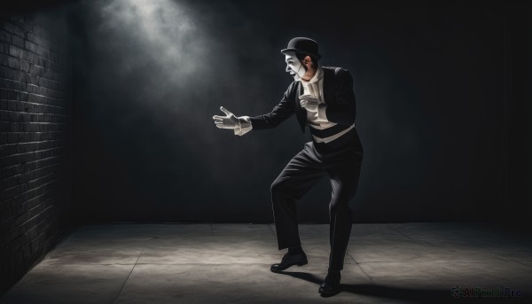 A striking dynamic scene featuring the elegance of a male