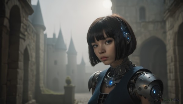 A striking outdoors featuring the elegance of a cyborg