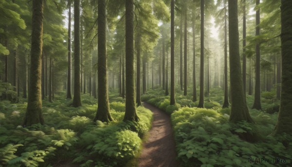 outdoors,day,tree,no humans,sunlight,grass,plant,nature,scenery,forest,light rays,rock,road,bush,green theme,path,leaf,dappled sunlight,landscape