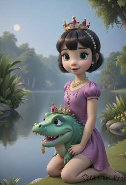 A child in a serene day