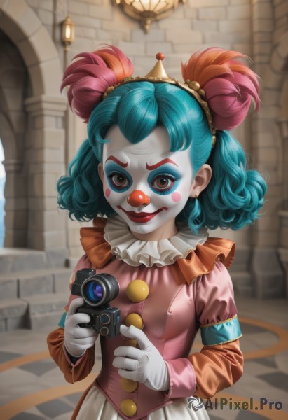 A clown in a tranquil day