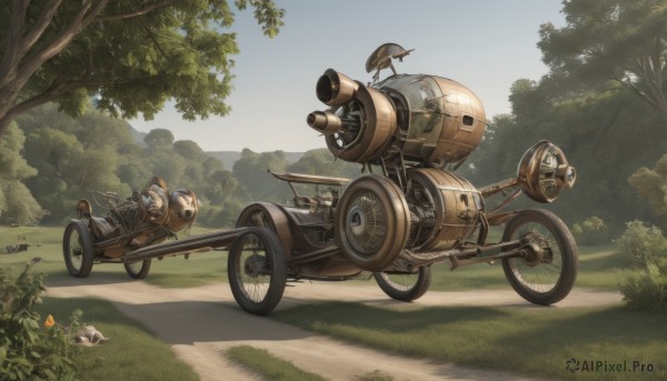 A motor vehicle captured in a tranquil day