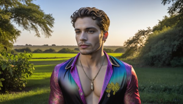 A male in the heart of a beautiful day