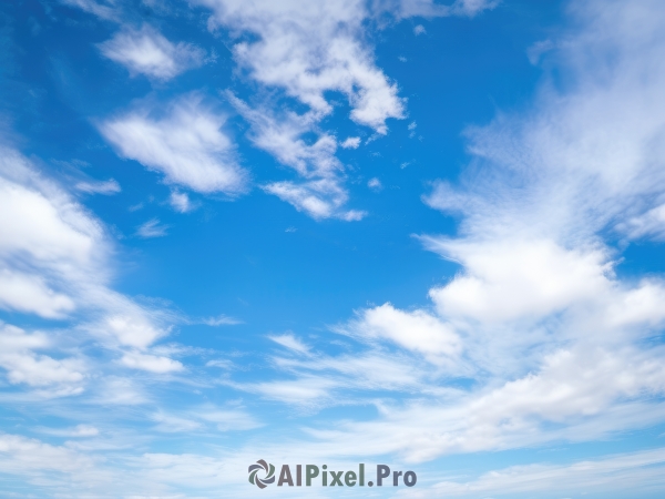 monochrome,outdoors,sky,day,cloud,blue sky,no humans,cloudy sky,scenery,blue theme,above clouds