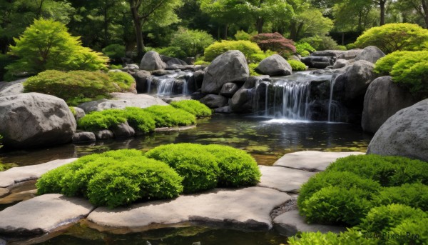 A waterfall framed by the beauty of a majestic day
