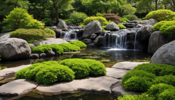 outdoors,day,water,tree,no humans,grass,plant,nature,scenery,forest,rock,bush,river,waterfall,moss,stream