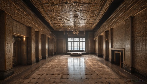 day,indoors,no humans,window,sunlight,scenery,reflection,light rays,wooden floor,stairs,door,light,candle,architecture,tile floor,pillar,ceiling,hallway,carpet,church,arch,reflective floor,chandelier,column,tiles,wall,floor,candlestand,ceiling light