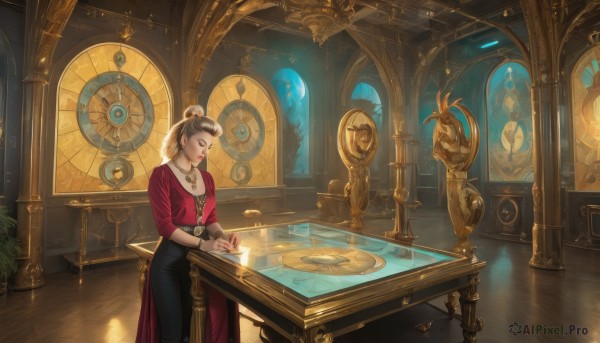 The allure of a female in a dynamic scenery