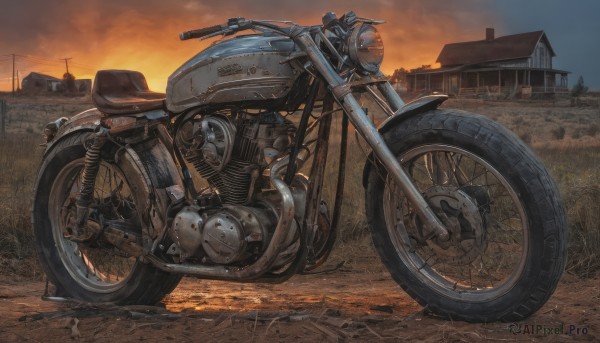 Sunset outdoors brought to life with a dynamic motor vehicle