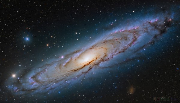 A galaxy amidst a calm outdoors