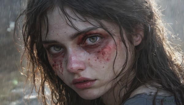 Rainy outdoors brought to life with a dynamic female