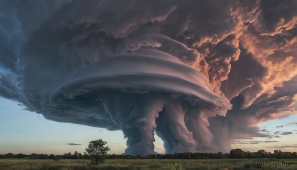 A landscape set against the backdrop of a breathtaking sunset day