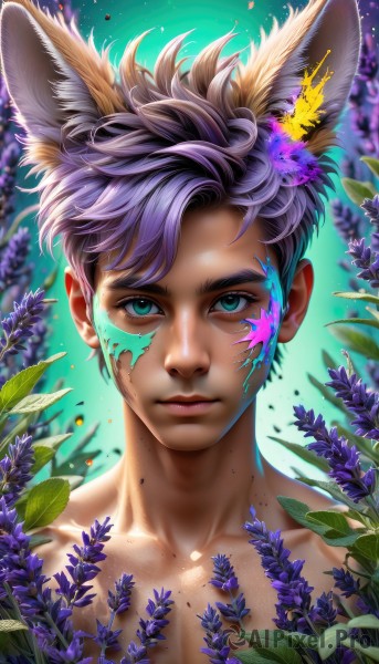 A glimpse of a male in a ethereal dynamic scene