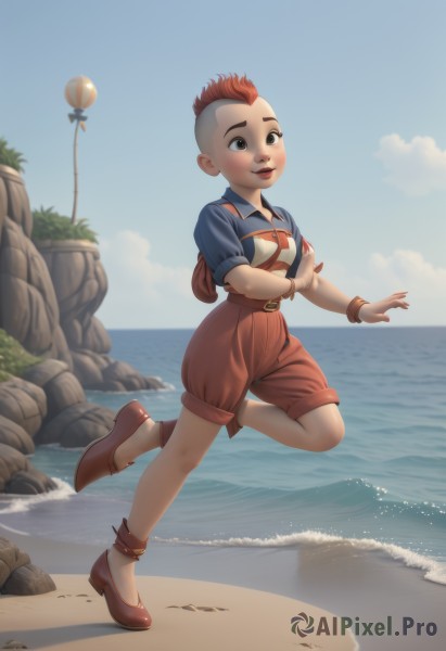 A idyllic child within a lush day