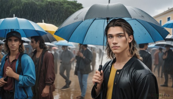 A female in the heart of a majestic rainy day