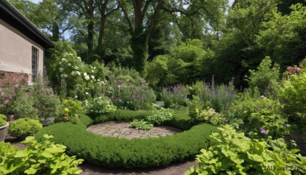 The timeless beauty of a garden in a bold day