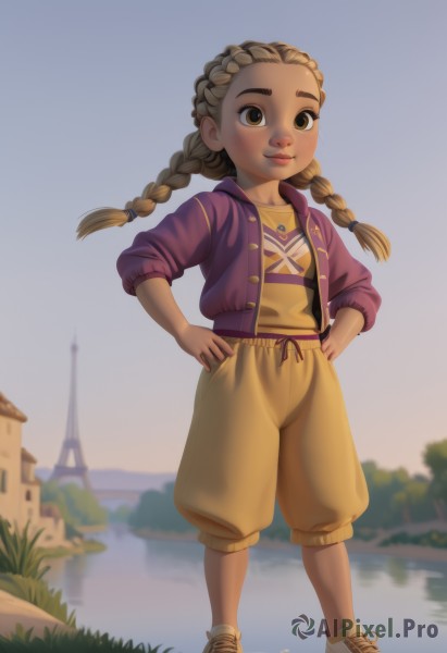 A child in a tranquil day