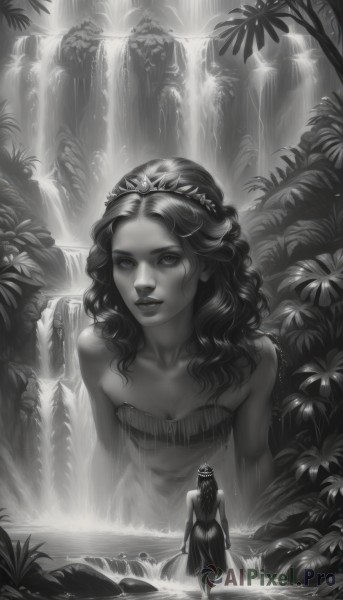 A captivating female within tree
