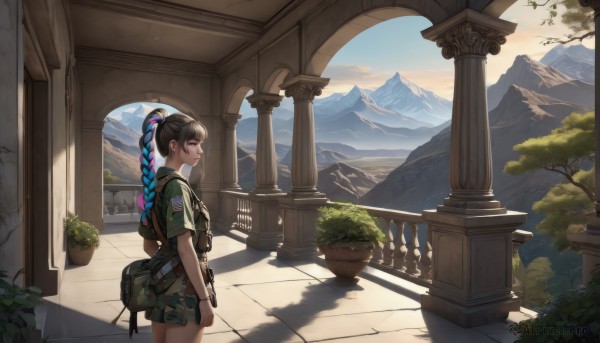 The wonder of a female in a picturesque day