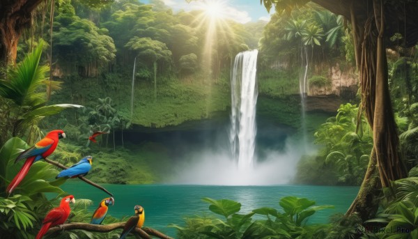 A majestic image of a waterfall in day