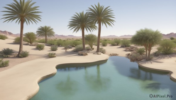 A landscape portrayed in a refreshing day