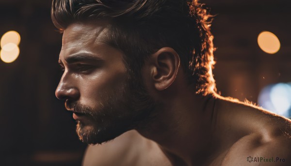 The beauty of a male set in a enchanting dynamic scene
