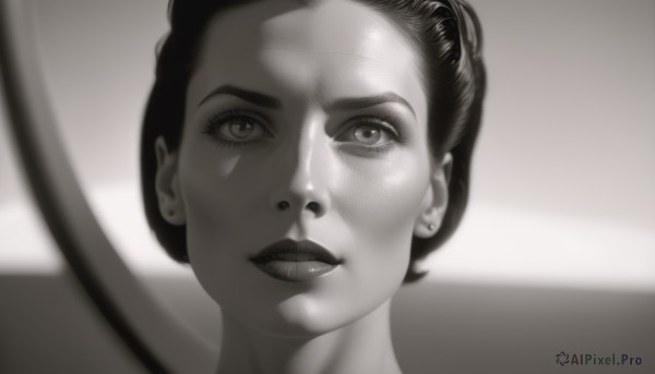 The wonder of a female in a peaceful dynamic scene