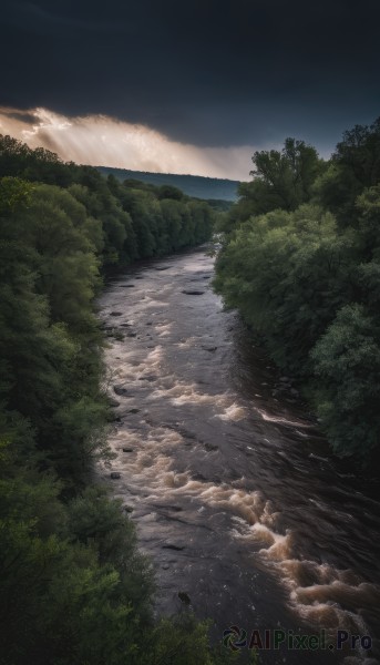 A glimpse of a landscape in a picturesque sunset day