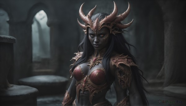 A stunning female within a lush dynamic scene