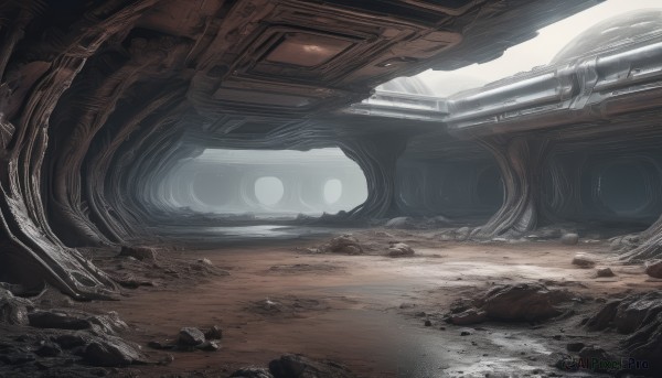 A inspiring view of a spacecraft in scenery