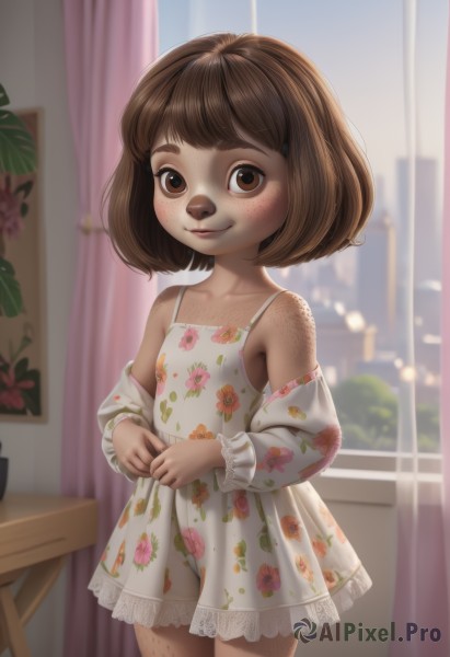 A child captured in a dynamic window