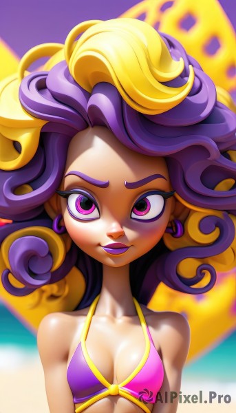 A dynamic view of a female in dynamic scene