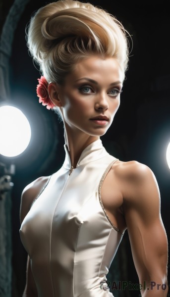 A captivating female within dynamic scene