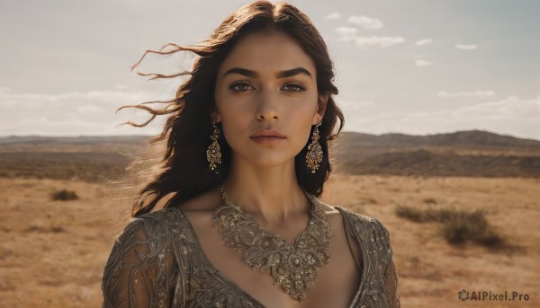 The timeless beauty of a female in a tranquil day
