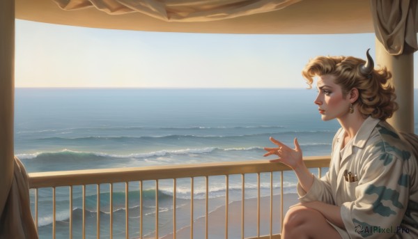 A glimpse of a male in a picturesque day