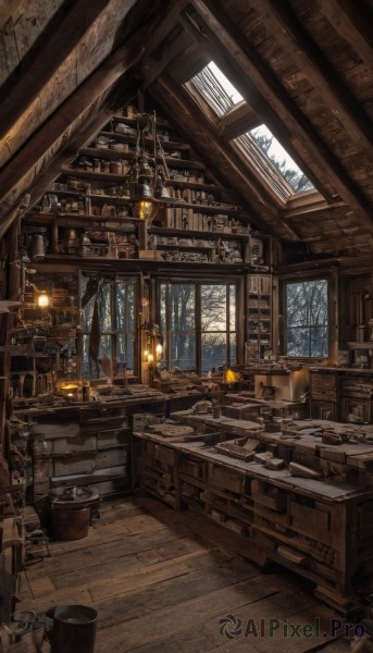 The elegance of a indoors in a ethereal snowy day