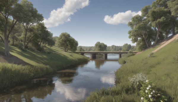 A landscape amidst a idyllic day