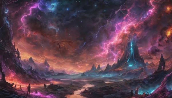 The majestic beauty of a lightning set within a dynamic outdoors