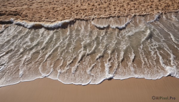 simple background,water,no humans,ocean,animal,traditional media,beach,brown background,realistic,waves,food focus,what,fine art parody,sand,brown theme,still life