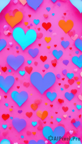 heart,no humans,pink theme,heart background,pink background,scenery,colorful