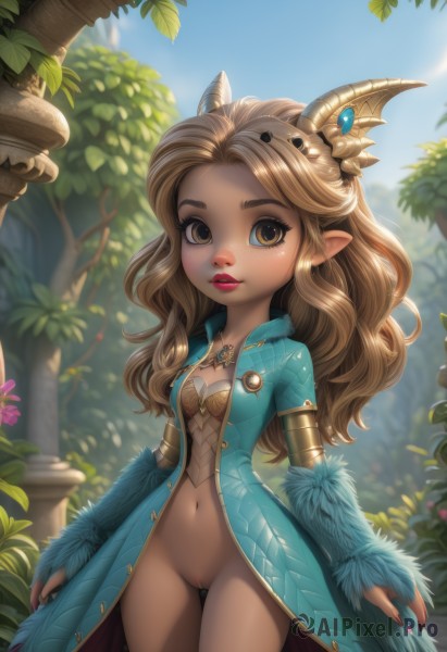 The allure of a female in a majestic day